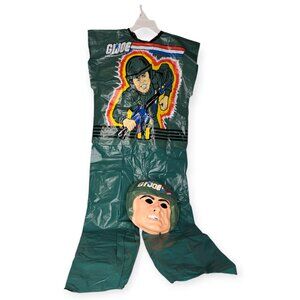 Vintage 1982 Hasbro G.I. Joe Vinyl Halloween Costume w/ Matching Mask Size Large